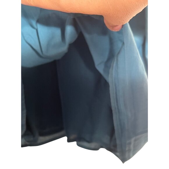 Loft Large Top 100% Cotton Lined Sleeveless Blue/Green Casual Beach - Picture 5 of 13